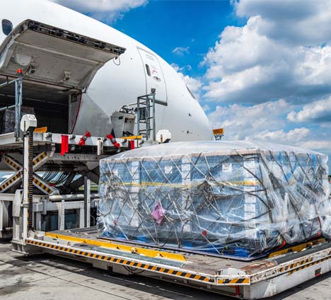 cargo loading into an aircraft hold