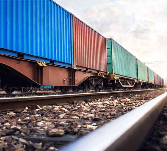 colourful train carriages