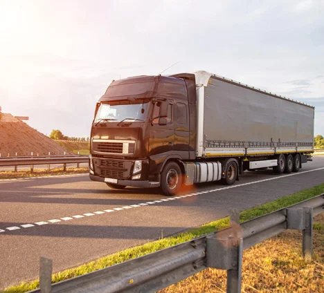 truck on the road